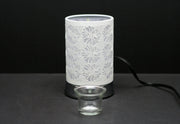 HOME DECOR, GIFTS AND SUCH White Floral Cap Tart Warmer/Touch Sensor Lamp